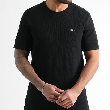 BOSS - Conjunto Camiseta Y Pantalón Corto de chándal Waffle 50535891 50535884 Negro